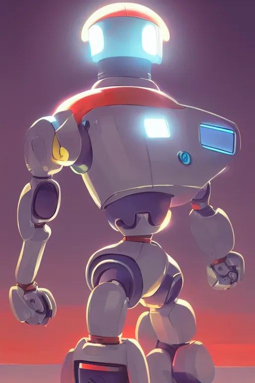 Image similar to metabots medabots medarotto medarot robot minimalist comics, behance hd by jesper ejsing, by rhads, makoto shinkai and lois van baarle, ilya kuvshinov, rossdraws global illumination ray tracing hdr radiating a glowing aura