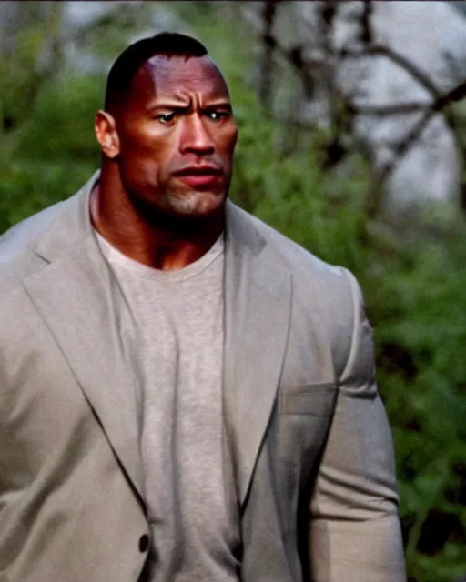 Image similar to film still close - up shot of dwayne johnson as john coffey from the movie the green mile. photographic, photography