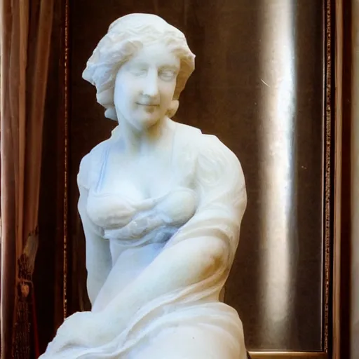 Prompt: marble sculpture of a queen