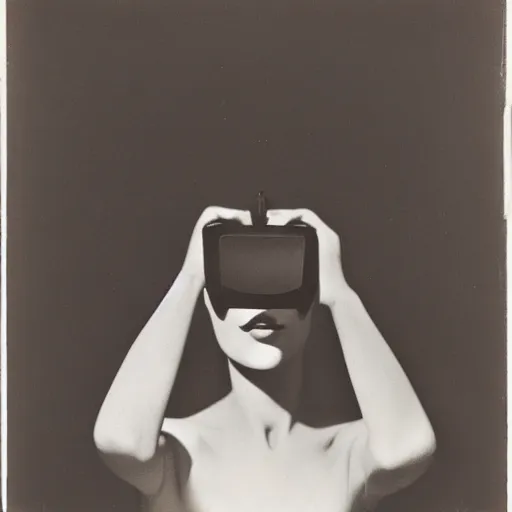 Prompt: The ‘Naive Oculus’ by Man Ray, auction catalogue photo (early rayograph), private collection, collected by Paul Virilio for the exhibition ‘Aesthetics of Disappearance’