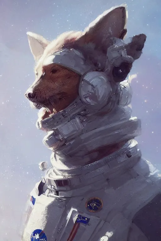 Prompt: fancy portraits of animal astronauts in space by greg rutkowski, high detail, realistic, concept art, trending on artstation.