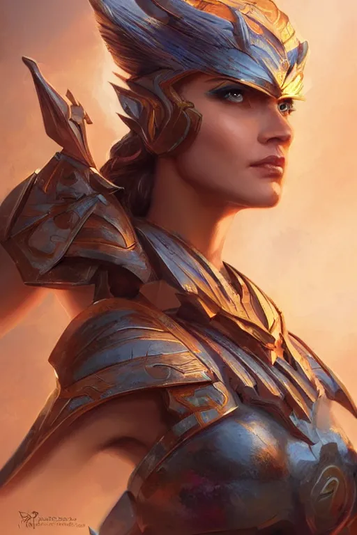 Image similar to amazon valkyrie athena, d & d, fantasy, portrait, highly detailed, headshot, digital painting, trending on artstation, concept art, sharp focus, illustration, art by artgerm and greg rutkowski and magali villeneuve