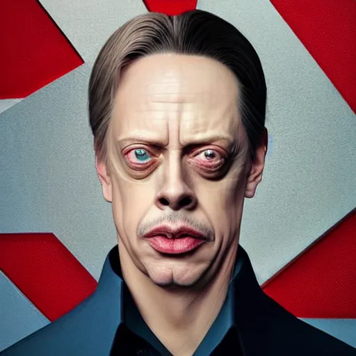 Image similar to hyperrealistic mixed media image of steve buscemi as superman, stunning 3 d render inspired art by xiang duan and thomas eakes, perfect facial symmetry, immaculate complexion, realistic, highly detailed attributes and atmosphere, dim volumetric cinematic lighting, 8 k octane detailed render, post - processing, masterpiece,