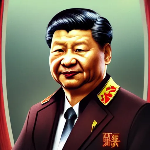 Prompt: leader of people's republic of china xi jinping as duke nukem, highly detailed, digital painting, artstation, concept art, matte, sharp focus, illustration, art by artgerm and greg rutkowski and alphonse mucha