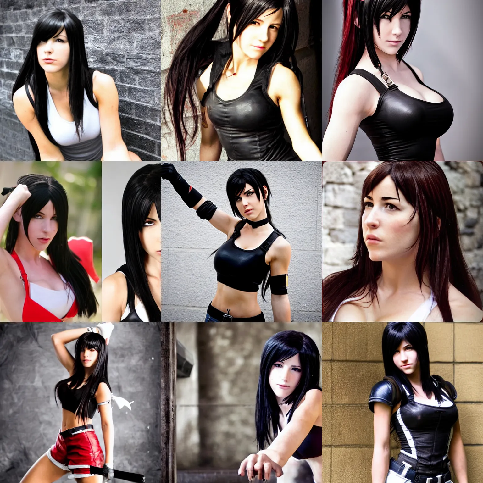 Prompt: Tifa Lockhart depicted as real life character