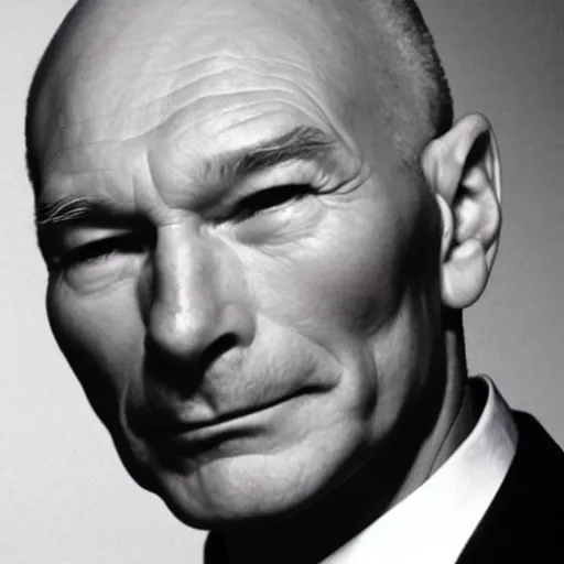 Image similar to patrick stewart with hair