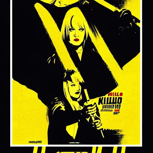 Image similar to kill bill movie poster by tarantino and artgem