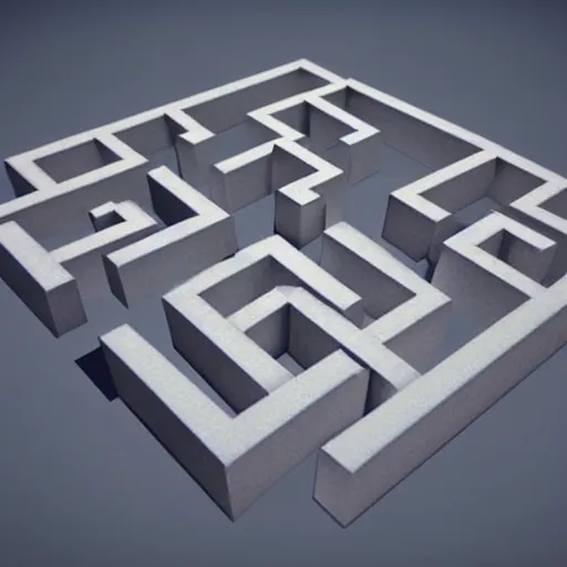 Image similar to low poly impossible maze of doom. 3 d render, official art, promotional art, blender 3 d, unreal 5, sharp focus, highly detailed, masterpiece.