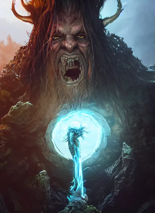 Image similar to wretched troll, ultra detailed fantasy, elden ring, realistic, dnd character portrait, full body, dnd, rpg, lotr game design fanart by concept art, behance hd, artstation, deviantart, global illumination radiating a glowing aura global illumination ray tracing hdr render in unreal engine 5