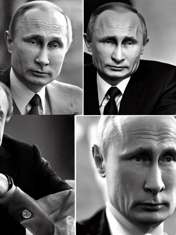 Image similar to Vladimir putin and atomic war. bleak.