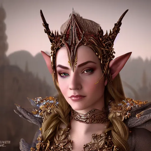 Prompt: gorgeous elven princess, ornate 4 k intricate detailed octane render
