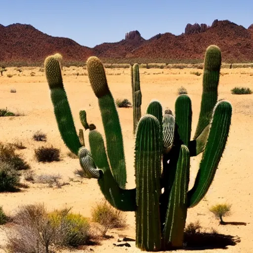 Image similar to god is a cactus in the sonora desert