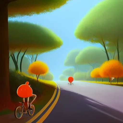 Prompt: goro fujita ilustration road that ends at the entrance of a beautiful forest full of fauna, tall trees, flowers, painting by goro fujita, sharp focus, highly detailed, artstation