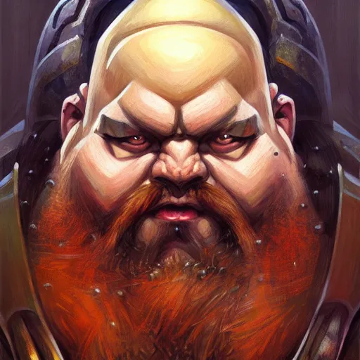 Prompt: portrait painting of a dwarven berserker, sharp focus, high symmetry, award - winning, trending on artstation, masterpiece, highly detailed, intricate. art by terese nielsen