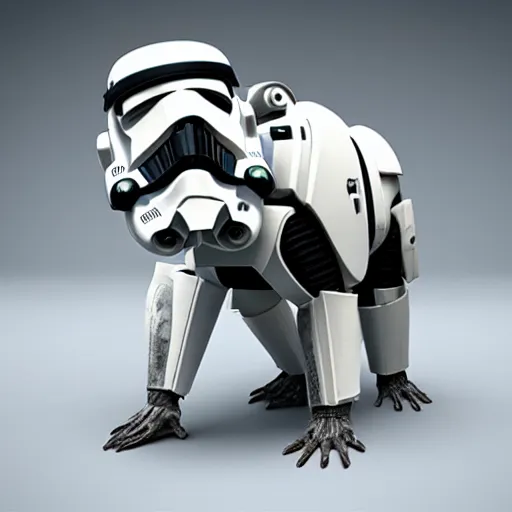 Image similar to wombat in a stormtrooper outfit, star wars, incredible detail, character concept art, fineline detail, cinematic quality, high octane, vray render