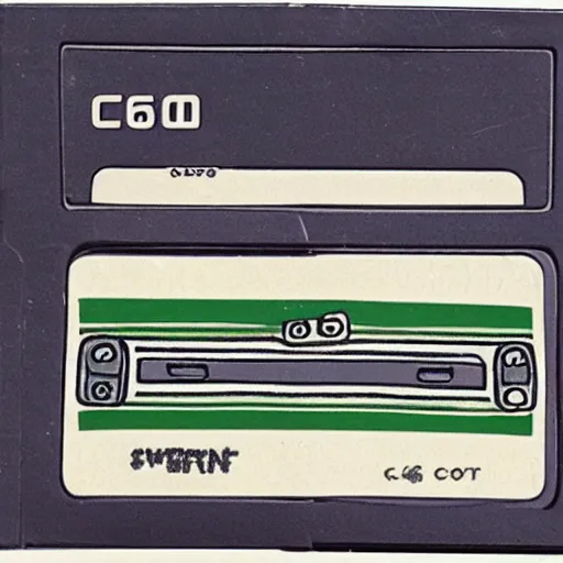 Prompt: c64 cassette tape of sven co-op