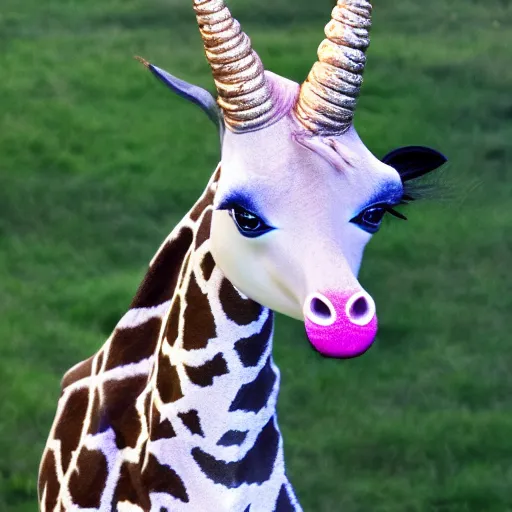 Image similar to a funny unicorn girafe