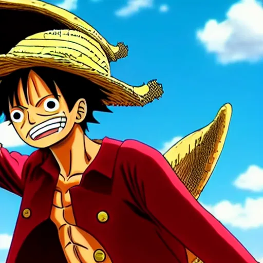 Image similar to luffy as dragon, cinematic