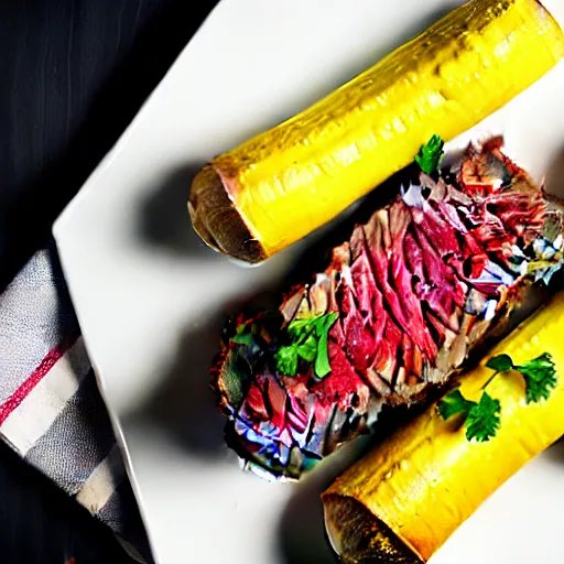 Image similar to beef on the cob, professional food photography