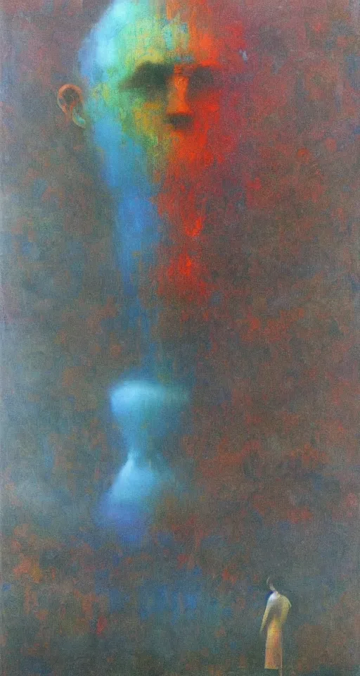 Prompt: a gigantic glowing crystal, high detailed beksinski painting, part by adrian ghenie and gerhard richter. masterpiece, deep colours, blue