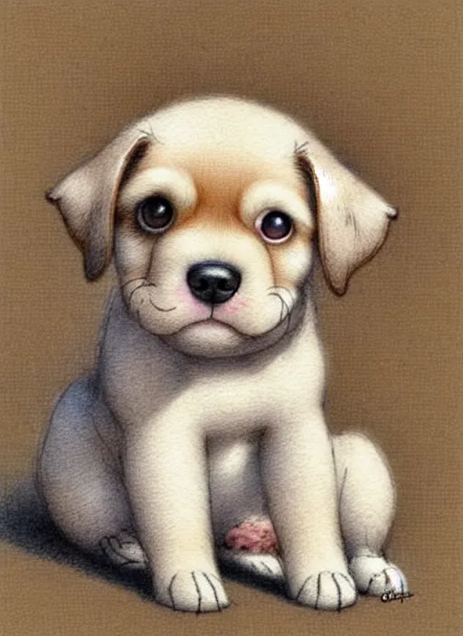 Premium Vector | Cute puppy dog sitting vector illustration