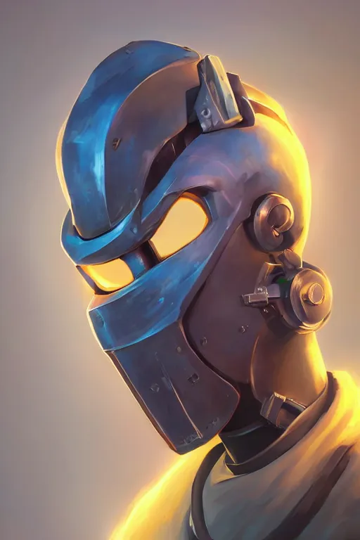 Image similar to epic mask helmet robot ninja portrait stylized as fornite style game design fanart by concept artist gervasio canda, behance hd by jesper ejsing, by rhads, makoto shinkai and lois van baarle, ilya kuvshinov, rossdraws global illumination radiating a glowing aura global illumination ray tracing hdr render in unreal engine 5