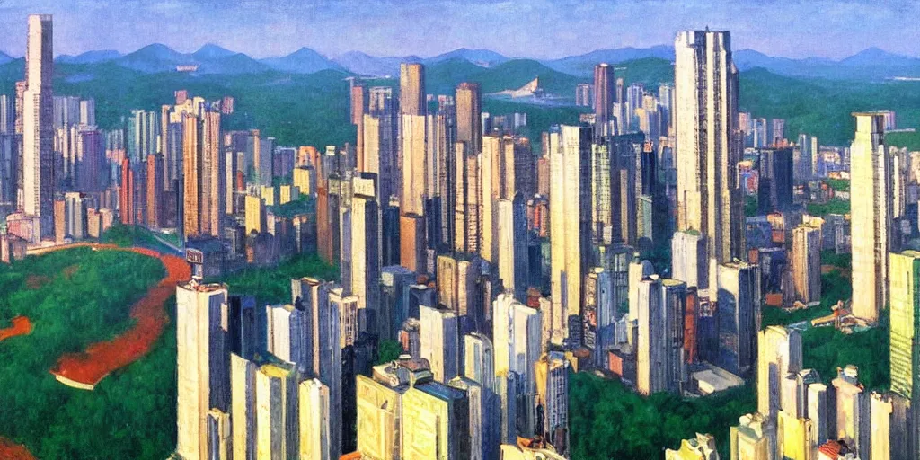 Prompt: Shenzhen City, art of Edward Hopper, 4k