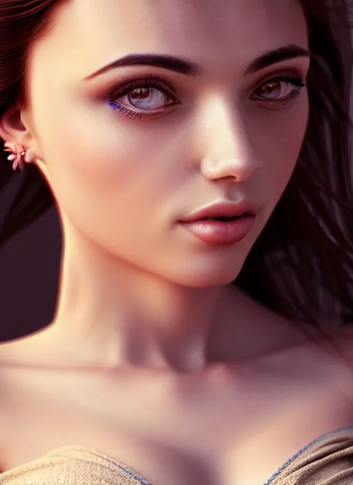 Image similar to a gorgeous greek female photo, professionally retouched, soft lighting, realistic, smooth face, full body shot, torso, dress, perfect eyes, sharp focus on eyes, 8 k, high definition, insanely detailed, intricate, elegant, art by artgerm and jason chan