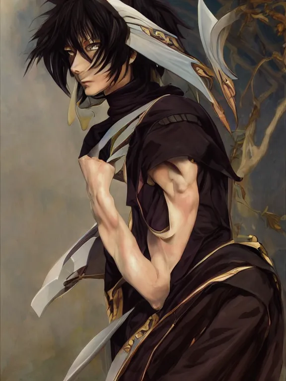 Prompt: manly eccentric lelouch lamperouge, geass eye, hyper detailed, digital art, trending in artstation, cinematic lighting, studio quality, smooth render, unreal engine 5 rendered, octane rendered, concept art, smooth, sharp focus, illustration, art by artgerm and greg rutkowski and alphonse mucha and ian sprigger and wlop