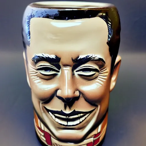 Image similar to Tiki mug with Elon Musk\'s face