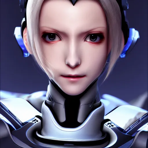 Image similar to portrait of female android by Tetsuya Nomura, 4k