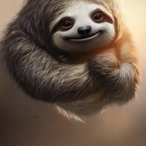 Prompt: a cute sloth dressed in a shinobi outfit, digital art by łukasz piskorz and patrick mcenvoy and michael komarck, intricate, highly detailed, artstation, concept art, smooth, sharp focus photo centered