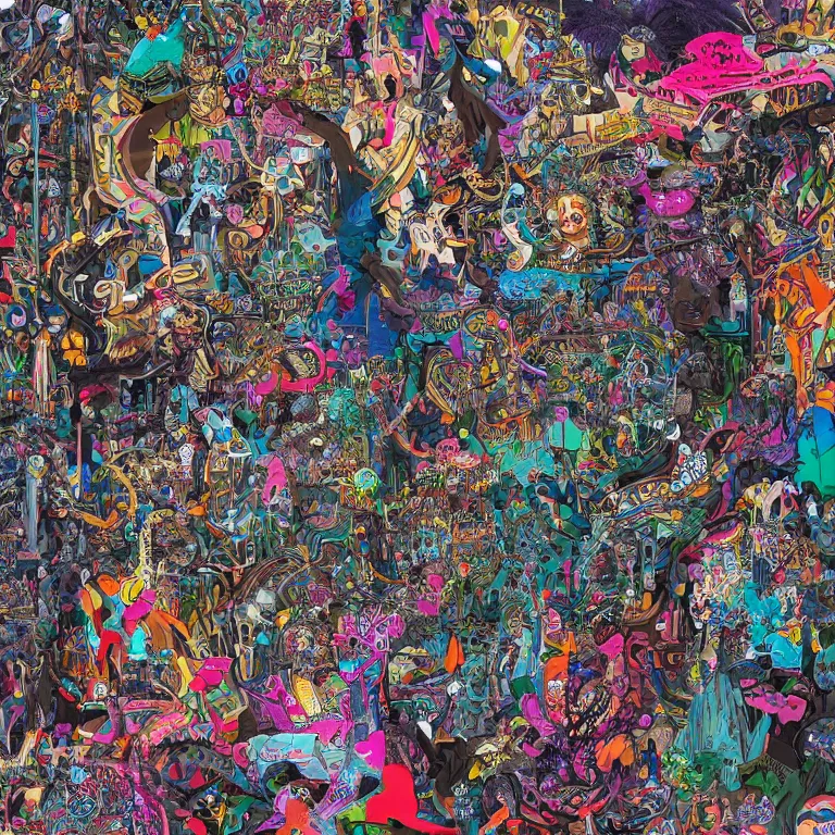 Image similar to detailed maximalist artwork by subjekt zero