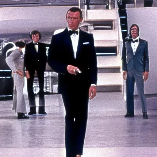 Prompt: a film still from a james bond movie in 1 9 7 5