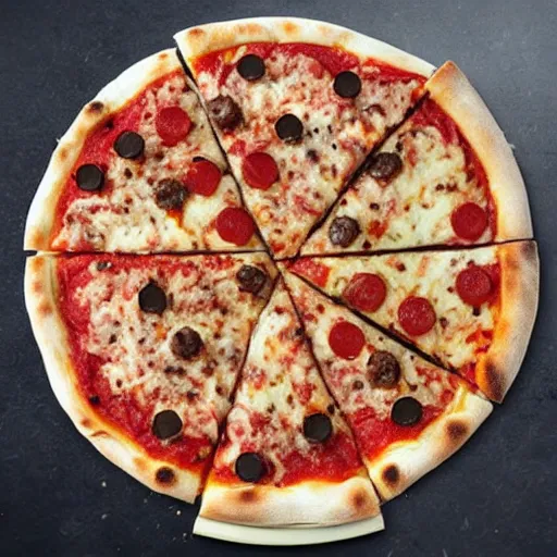 Image similar to hybrid of pizza and rat
