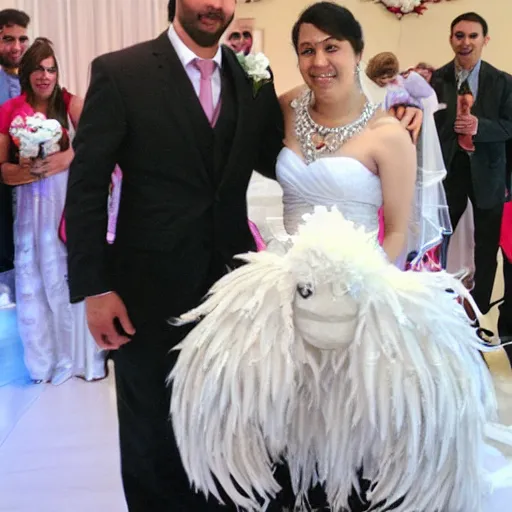 Image similar to Reshiram and me at our wedding.