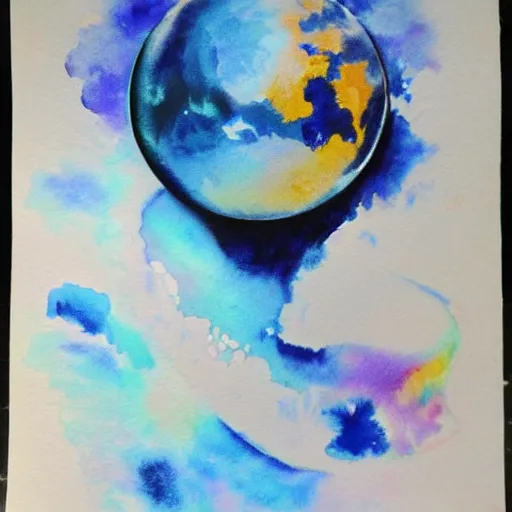 Image similar to frosted astral glacial scarves watercolor artwork confirmed orb
