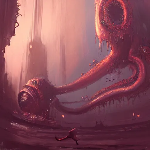 Prompt: lovecraftian horror by eddie mendoza