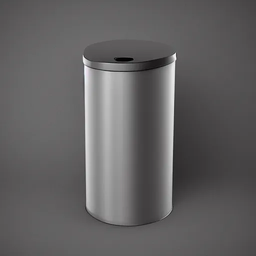 Image similar to Gorgeous trash can designed by Apple, isometric view, 4k