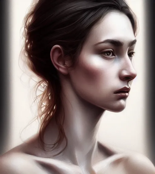 Image similar to portrait of a woman in heightened detail, poised, intense emotion, detailed facial expression, detailed surroundings, intricate, elegant, highly detailed, centered, digital painting, artstation, concept art, smooth, sharp focus, illustration, by ( pokemon ), wlop