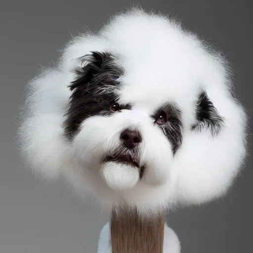 Prompt: a fluffy douchebag, product photo