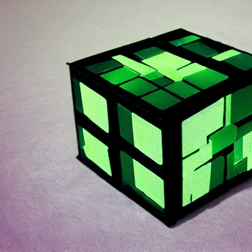 Image similar to an extremely and intricately detailed borg cube, warping in from deep space