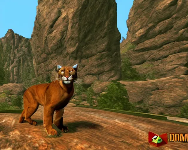 Image similar to mountain lion in DOOM 64 full screen