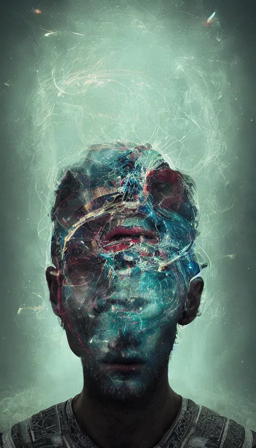 Image similar to portrait of a digital shaman, by filip hodas