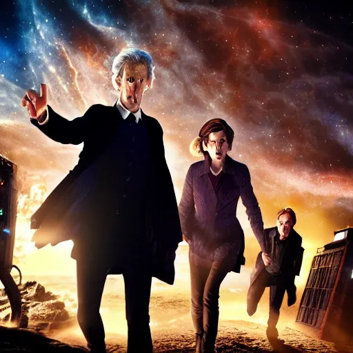 Prompt: doctor who at the end of the world 4k