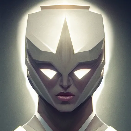 Image similar to symmetry!! solid cube of light, hard edges, product render retro - futuristic poster scifi, lantern head, ancient kings in white robes, intricate, elegant, highly detailed, digital painting, artstation, concept art, smooth, sharp focus, illustration, dreamlike, art by artgerm