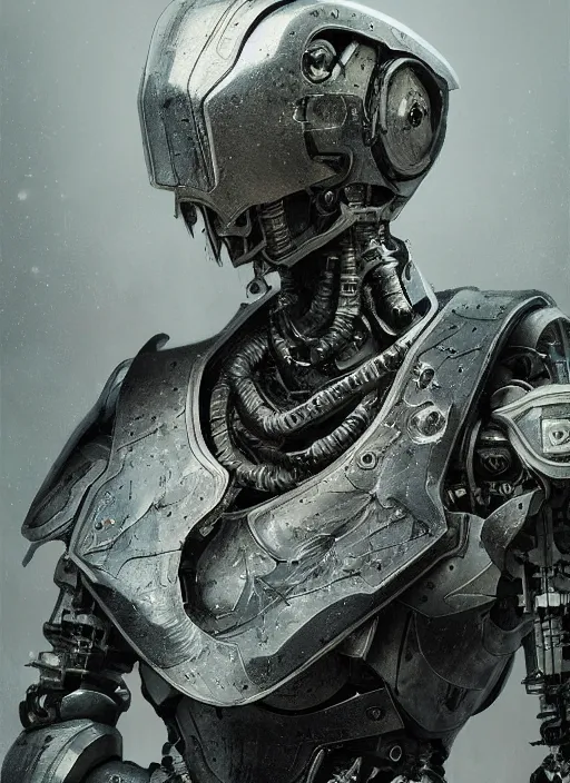 portrait of a futuristic silver armored knight | Stable Diffusion | OpenArt
