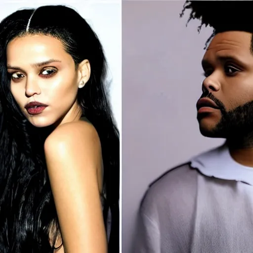 Image similar to the weeknd as a female