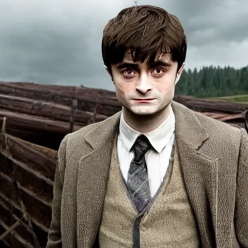 Prompt: Daniel Radcliffe plays Daniel Plainview in There Will be Blood