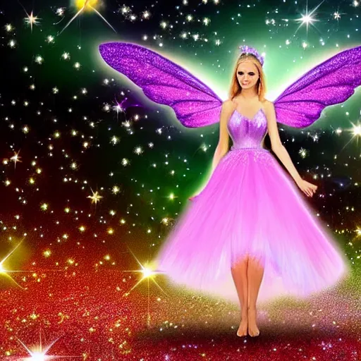 Image similar to dress, light cloth, gems, ultra high detailed, fairy, glitter, floating, dreamy, pink, purple, photo, art,